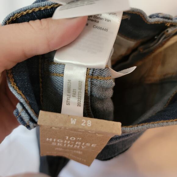 Madewell Medium Wash High Waisted 10 in Classic NWT Skinny Leg Jeans Size 28 - Picture 4 of 11